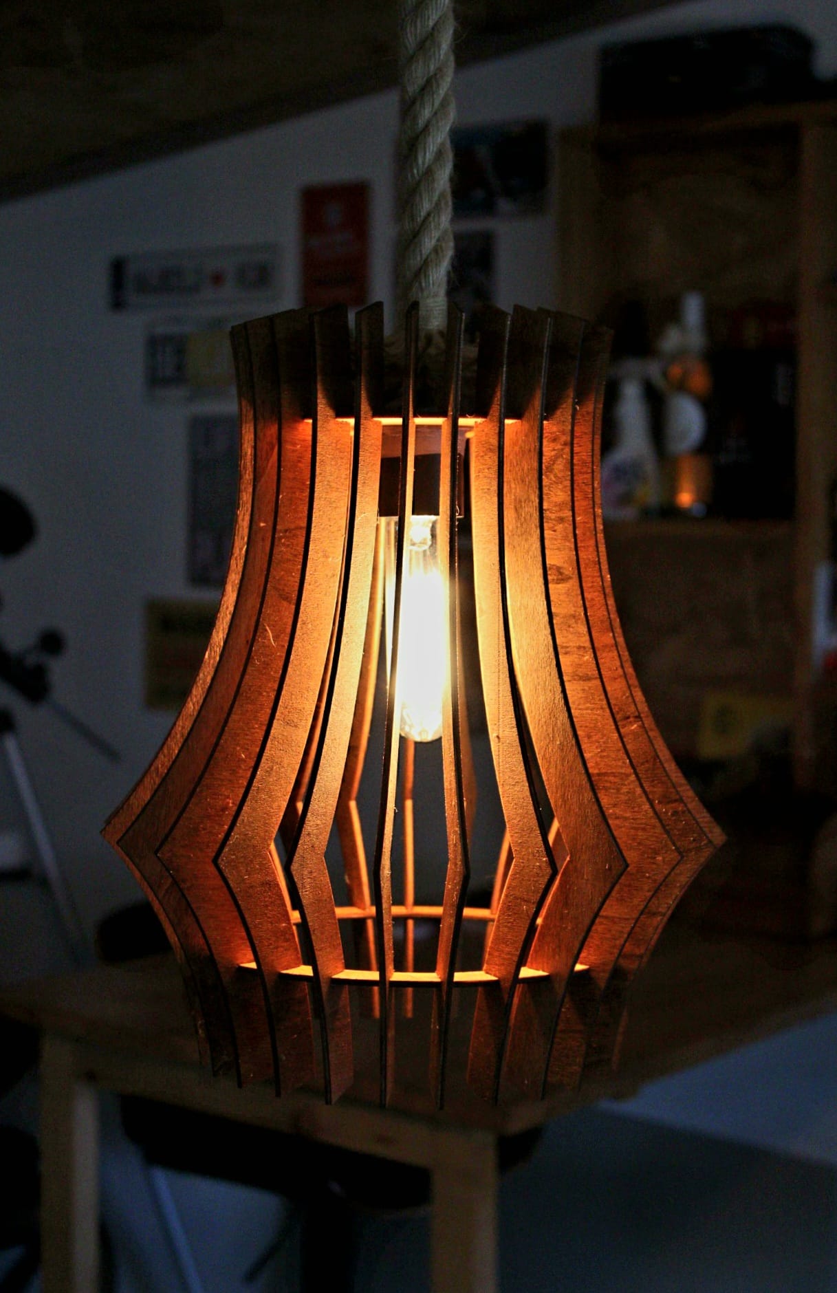 Rustic pendant light